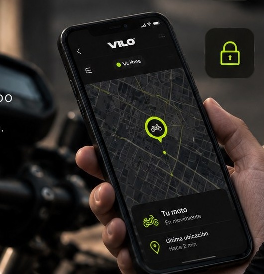 GPS instalado en la moto